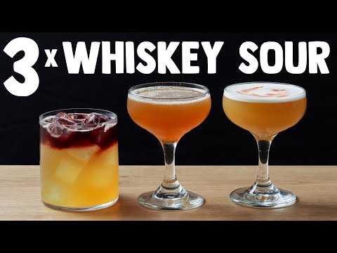 3 x simple WHISKEY SOUR variations!