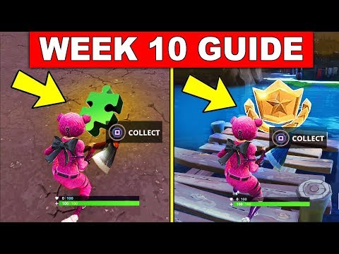 Fortnite WEEK 10 CHALLENGES GUIDE! – BATTLE STAR LOCATION WEEK 10, ALL JIGSAW PUZZLE PIECES LOCATION