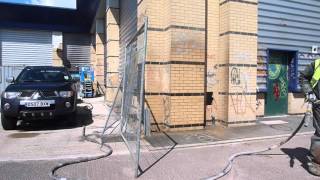 Graffiti Removal Using Dustless Blasting – After