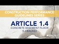 Article 1.4: Concrete Basement Floor is Cracked