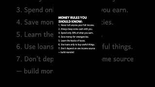 Money rules you should know.. #rules #money #mindset #forge
