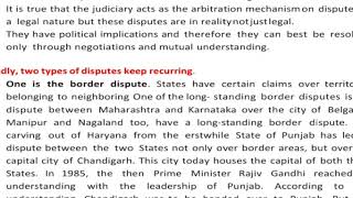 CLASS XI (POLITICAL SCIENCE) CHAPTER 7/ FEDERALISM/ INTER STATE CONFLICTS