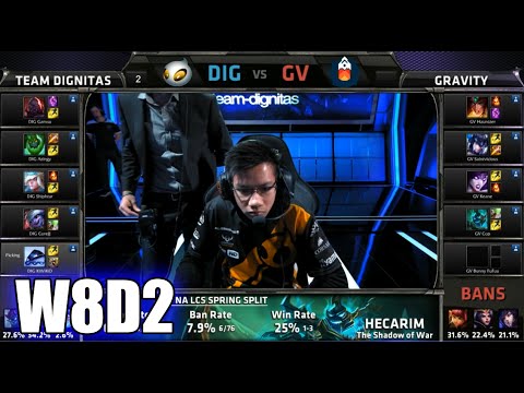 Dignitas vs Gravity Gaming | S5 NA LCS Spring 2015 Week 8 Day 2 | DIG vs GV W8D2G1 VOD 60FPS