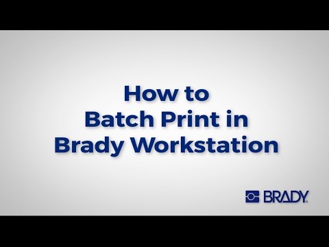 Приложение Brady Batch Print видео