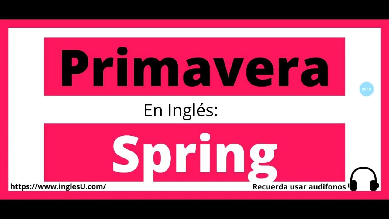 Cómo se dice Primavera en inglés - Primavera en ingles