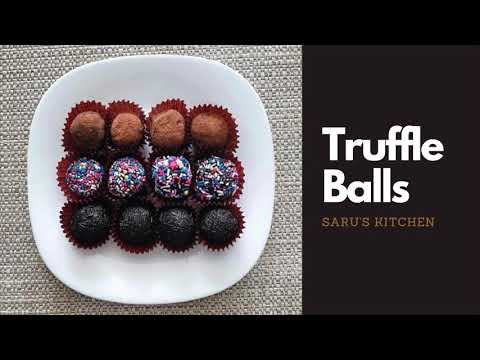 How to make chocolate truffle balls at home | Saru's Kitchen | Hindi