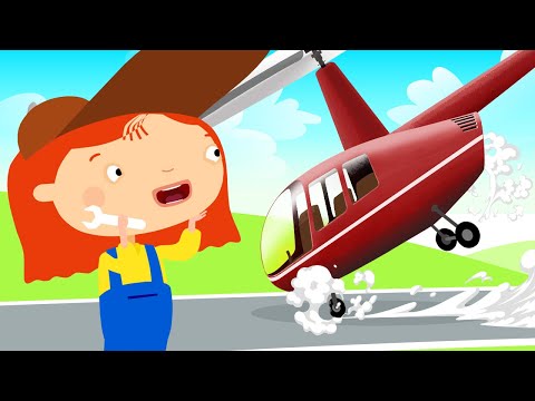 Doctor McWheelie. Wir reparieren einen Hubschrauber. Zeichentrickfilm mit tollen Spielzeugautos