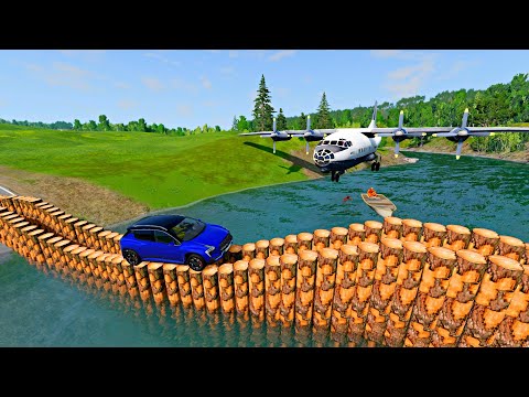 Cars vs Impossible Log Bridge | BeamNG.Drive
