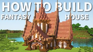【マイクラ】ファンタジーな家の作り方 ~塔付きレンガ屋根~ 【Minecraft】【建築講座】
