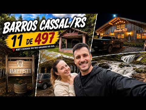 BARROS CASSAL/RS - Cascata do Sol, Vinícola Guabiju, Praça Central, Cantina Battisti e Rancho 153