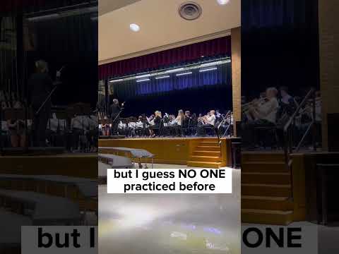 The entire middle school band was fake “playing”!! #peteytvprof