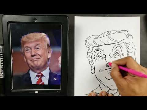 How to Draw a Quick Caricature of President Trump