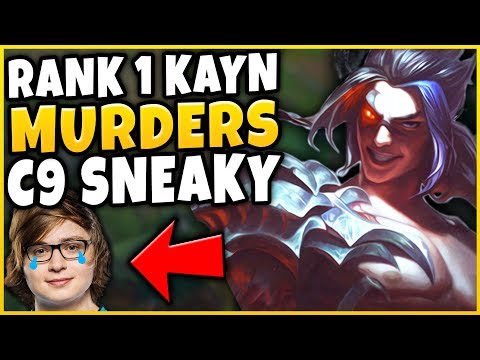 #1 KAYN WORLD MURDERS C9 SNEAKY IN CHALLENGER (INSANE STOMP) - League of Legends