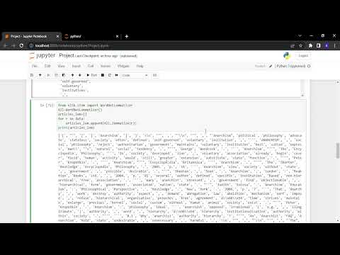 Preprocessing Wikipedia Articles On Python Using Nltk