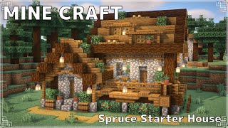 【Minecraft】トウヒの初期拠点の作り方 | How to Build a Spruce Starter House【マイクラ建築】