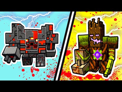 Jungle Abomination Vs. Redstone Monstrosity in Minecraft