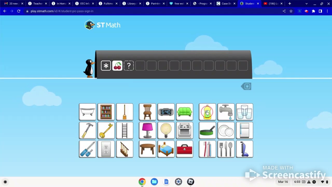 ST Math - Picture Password