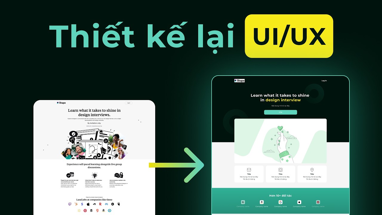 1. Review UI UX: Đánh giá và thiết kế lại (re-design) cơ bản