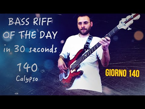 Impara a suonare il Basso stile Calypso Bassline Bass Riff of the day in 30 seconds giorno 140