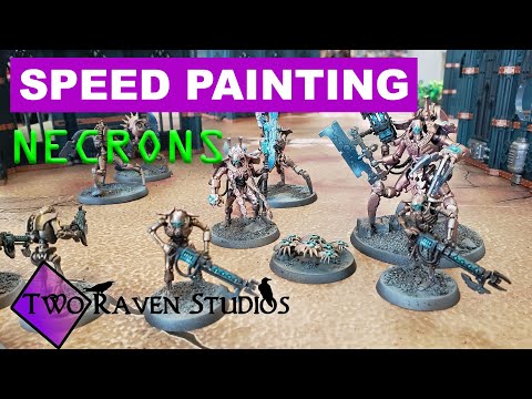 Speed Painting Color Shifting Necrons from Warhammer 40k Indomitus box