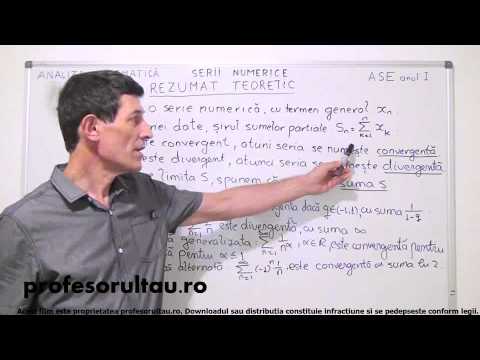 Analiza matematica anul I facultate   serii numerice   rezumat teoretic