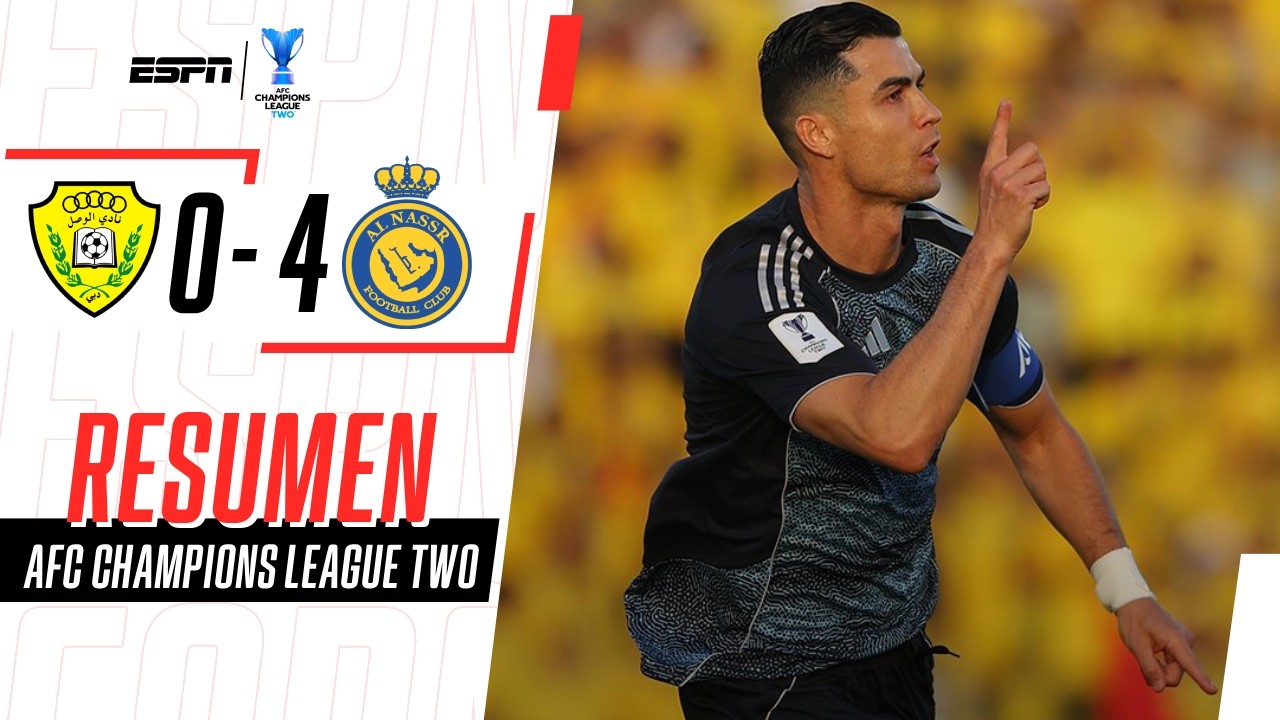 GOL 969  PARA CRISTIANO EN LA PALIZA DEL AL NASSR POR LA IDA | Al Wasl 0-4 Al Nassr | RESUMEN