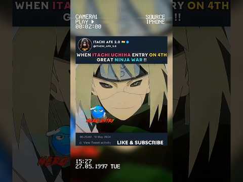 🤯 ITACHI ENTRY ON 4TH GREAT NINJA WAR ⚔️💨 #naruto #itachi #viralshort