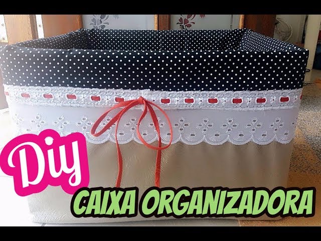 Caixa organizadora feita com caixa de papelão reciclado | Cantinho do Video