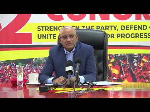 Press Conference by the General Secretary of the PPP  Dr. Bharrat Jagdeo. April 25, 2024