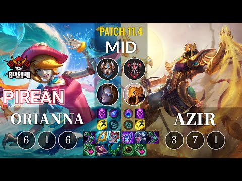 SG Pirean Orianna vs Azir Mid - KR Patch 11.4