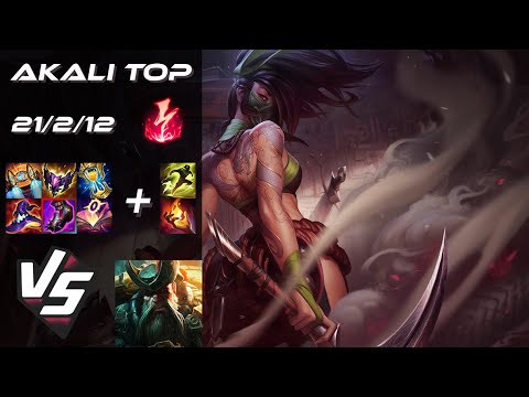TOP Akali vs Gangplank - NA Challenger Patch 25.22