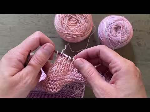 Two Colour Brioche worked flat