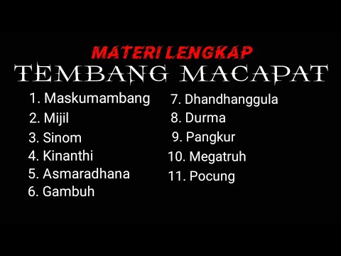 MATERI LENGKAP TEMBANG MACAPAT