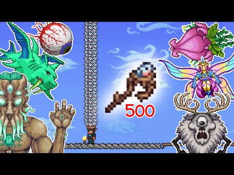 Terraria 1.4.3.2 - 500 Finches vs ALL Bosses