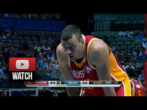 Donatas Motiejunas Full Highlights vs Mavericks (2014.10.07) - 18 Pts
