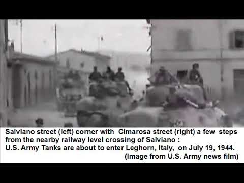 U.S.  5th Army near and  in Leghorn (Livorno), Italy,  during WWII.