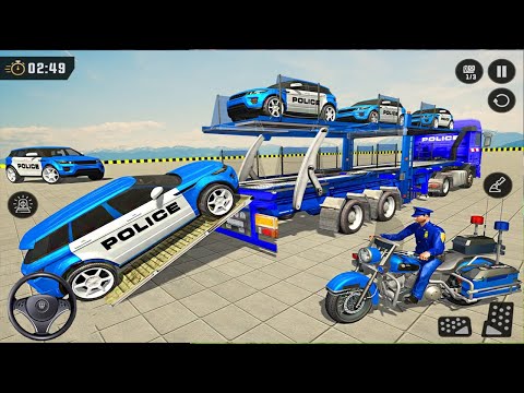 US Police Car Transporter Trailer Truck Driver - Best Android Gameplay