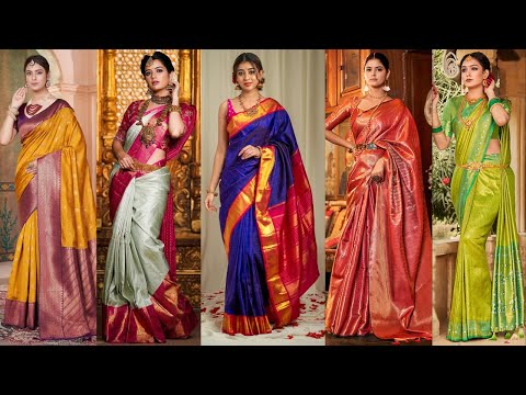 New Designer Silk Sarees//Kanjivaram Silk Saree//Pure Silk Saree//New Traditional Saree Designs