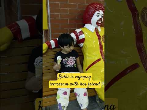Ridhi is #enjoying #icecream at McDonald. @Daughterspoken