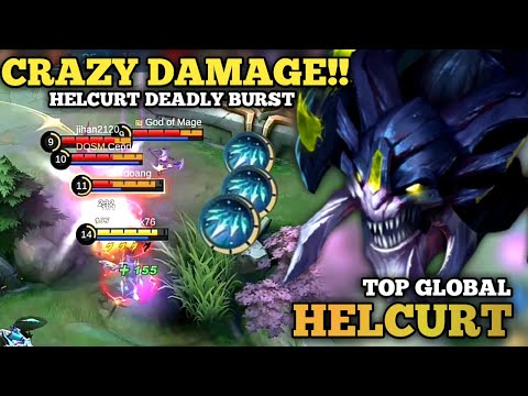 Crazy Damage! Helcurt Deadly Burst | Best Build [ Top Global Helcurt ] Pikacok76 - Mobile Legends
