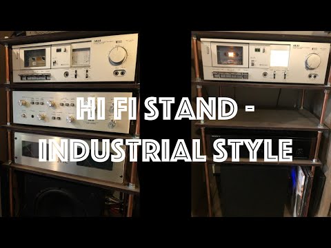 How to Build a Hi Fi Stand or Bookshelf - Industrial Style