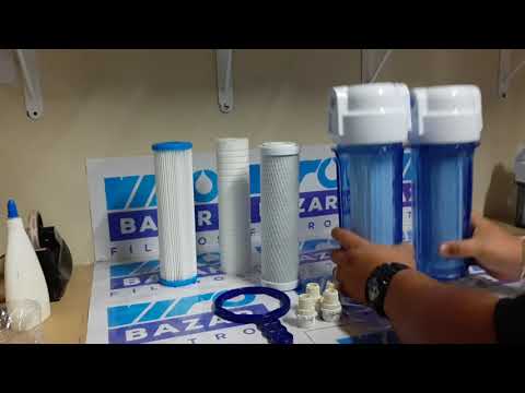 Virobazar Filtro Caixa Dágua Com Lavavel E 1 Carvão Ativado Completo