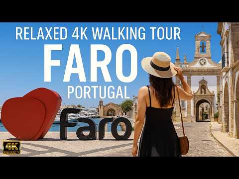 🇵🇹 Walking Tour of Faro Marina & Old Town | Algarve 4K❤️Romantic Wedding at Faro Cathedral