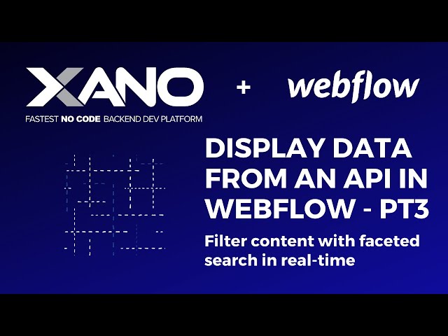 How to display data from external API in Webflow - Part 3 - Filter content with faceted search