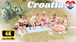 Bikini Beach Walk 4K🌴Summer Walking along the Coast of Zadar in Croatia