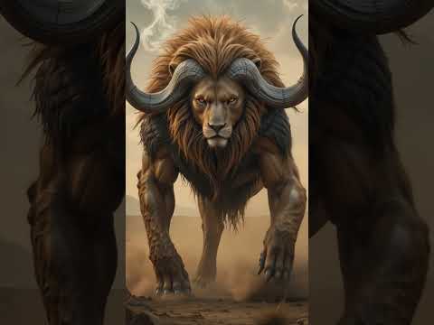 LION VS BULL #hybrid #animals