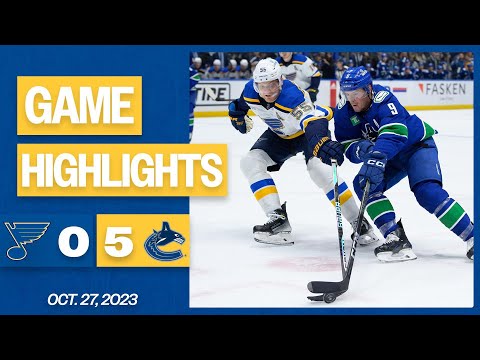 Game Highlights: Canucks 5, Blues 0
