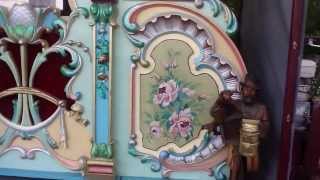 Dutch Street Organ in a Flower Garden