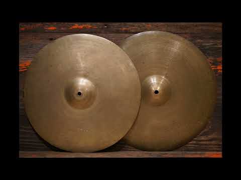 SOLD - Zildjian 15" Avedis 1950s "Transitional Stamp" Hi-Hat Cymbals - 780/847g