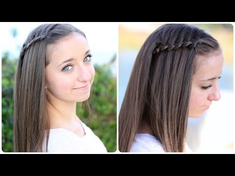 4連ウォーターフォールブレイド｜かわいいヘアスタイル (Pancaked 4-Strand Waterfall Braid | Cute Hairstyles)